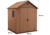 KETER DARWIN 6 x 6 Kunststoffgerätehaus, 190 x 182 x 221 cm, braun 17210353