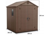 KETER DARWIN 6 x 6 Kunststoffgerätehaus, 190 x 182 x 221 cm, braun 17210353