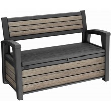 KETER DECO GARDEN BENCH 227L Gartenbank/Kissenbox, 133 x 61 x 89 cm, ashwood 17213853