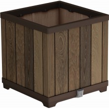 KETER DECO SQUARE Pflanzkübel, 45,5 x 45,5 x 45,5 cm, Walnuss 17213622
