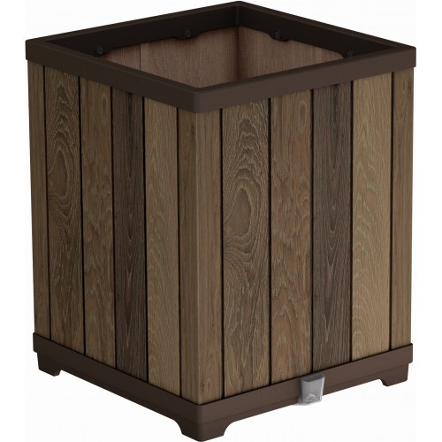KETER DECO SQUARE TALL Pflanzkübel, 45,5 x 45,5 x 55 cm, Walnuss 17213623