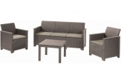 KETER ELODIE 3 SEATER Lounge-Set 4-tlg., cappuccino/sand 17209489