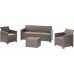 KETER EMMA 3 SEATER Lounge-Set 4-tlg., cappuccino/sand 17212057