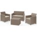 KETER ELODIE 2 SEATER Lounge-Set 4-tlg., cappuccino/sand 17211877