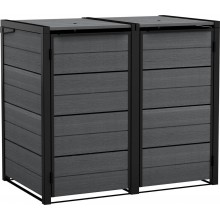 KETER HIDE AWAY 2x240L Mülltonnenbox, 138,1 x 84,3 x 121,2 cm, grau 17213790