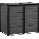 KETER HIDE AWAY 2x240L Mülltonnenbox, 138,1 x 84,3 x 121,2 cm, grau 17213790