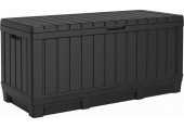 KETER KENTWOOD 350L Garten-Aufbewahrungsbox 128 x 53,6 x 59 cm, graphit 17210604