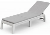 KETER MALLORCA Sonnenliege inkl. Auflage, 187,5 x 58 x 29 cm, weiß/grau 17213628