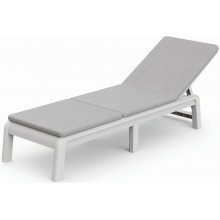 KETER MALLORCA Sonnenliege inkl. Auflage, 187,5 x 58 x 29 cm, weiß/grau 17213628