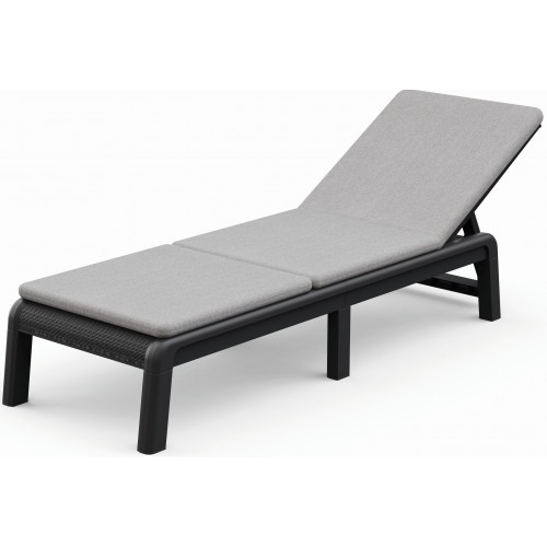 KETER MALLORCA Sonnenliege inkl. Auflage, 187,5 x 58 x 29 cm, grafit/grau 17213628
