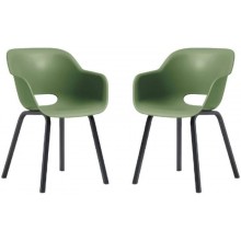KETER NOA DUO Gartenstuhl (2 Stück), Metallbeine, olivgrün 17213493
