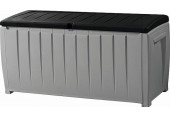 KETER NOVEL 340L Garten-Aufbewahrungsbox 124 x 55 x 62,5 cm, grau/schwarz 17197948