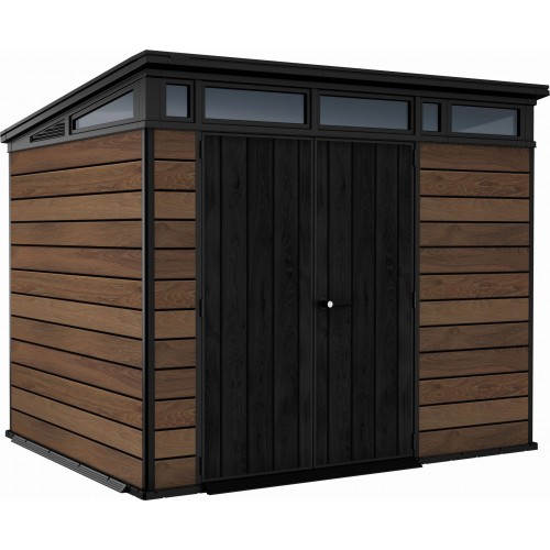 KETER PENT SIGNATURE HORIZONTAL 9 x 7 Gerätehaus, 279 x 218 x 226 cm, Walnuss 17212899