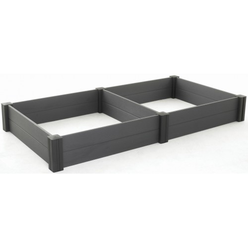 KETER VISTA MODULAR DUO Hochbeet, 121,5 x 121,5 x 27 cm (2x), grau 17210708