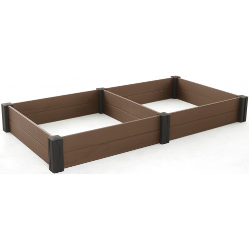 KETER VISTA MODULAR DUO Hochbeet, 121,5 x 121,5 x 27 cm (2x), braun 17210708
