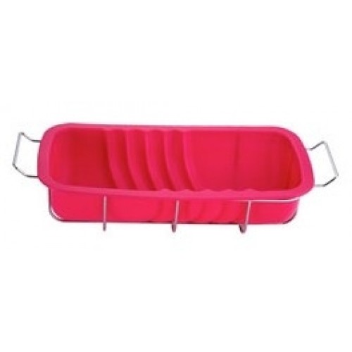 KAISERHOFF Backform Silikon Brotbackform Antihaft Pink inkl. Gestell KH-1155ruzo