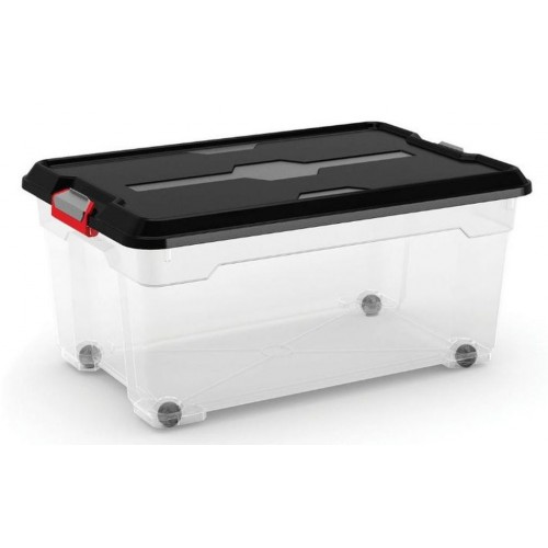 KIS MOOVER BOX L 45L 58x38x27cm transparent / schwarz KIS MOOVER BOX L 45L 58x38x27cm transparent / schwarz