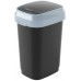 KIS DUAL SWING BIN L 50L Abfalleimer 31x42x62cm schwarz/grau