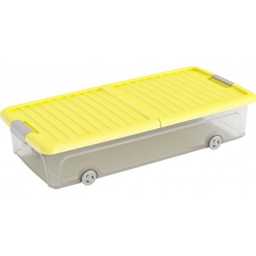 KIS W BOX UNDERBED L 35L 74x37x16,5cm Transparent/Gelb