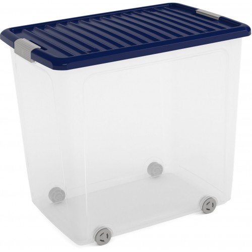 KIS W BOX XL 78L 57x39x52cm Transparent/Indigo blau
