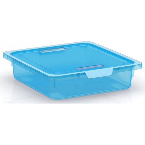 KIS KISKREO BOX S 7,5L Aufbewahrungsbox 39x35x9cm transparent blau