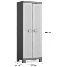 KIS LOGICO UTILITY Kunststoffschrank 65x45x182cm schwarz/grau 9636000