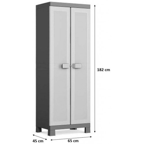 KIS LOGICO UTILITY Kunststoffschrank 65x45x182cm schwarz/grau 9636000