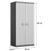 KIS LOGICO XL HOCH Kunststoffschrank 89x54x182cm grau/schwarz 9694000