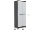 KIS LINEAR UTILITY Kunststoffbox 68x39x173cm grau/schwarz 9726000