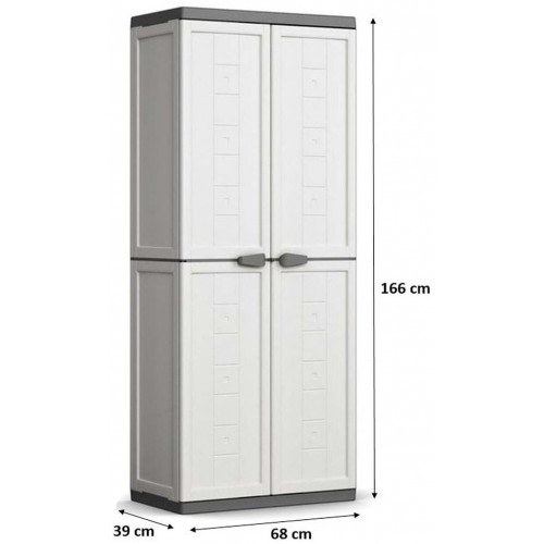 KIS JOLLY HOCH Kunststoffschrank 68x39x166cm weiß