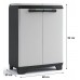 KIS SPLIT PREMIUM Schrank 68x39x92cm grau/schwarz