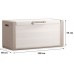 KIS GULLIVER CHEST 300L Aufbewahrungsbox 118x49x55cm beige