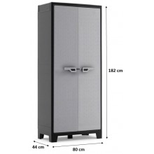 KIS TITAN MULTISPACE Kunststoffbox 80x44x182cm grau/schwarz 9761000