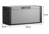 KIS TITAN CHEST 300L Aufbewahrungsbox 118x49x55cm grau/schwarz