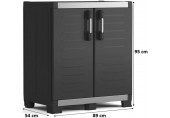 KIS XL GARAGE NIEDRIG Kunststoffschrank 89x54x95cm schwarz