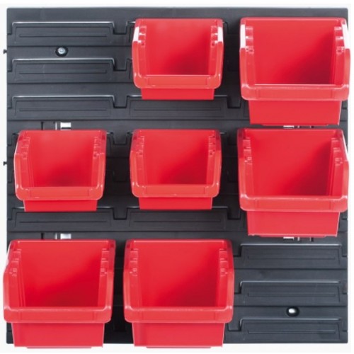 Kistenberg Stapelboxen Wandregal Sichtlagerkästen Schüttenregal Lagersystem 7Boxen KOR5