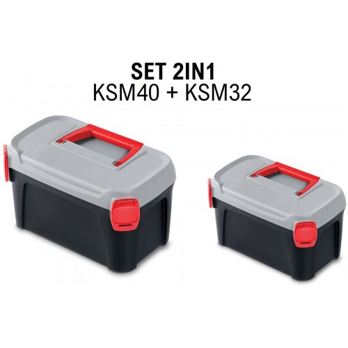 Kistenberg SMART Set 2v1 Werkzeugkoffer, 38x23,4x22,5cm KSMS40