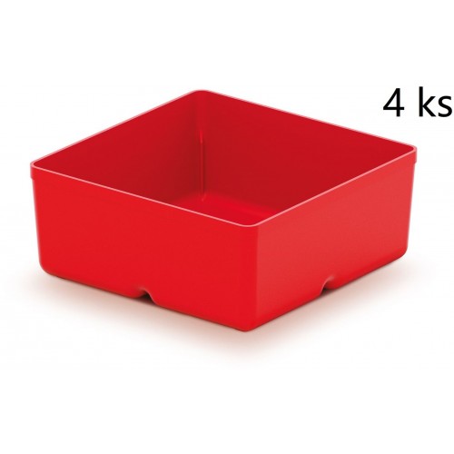 Kistenberg UNITE BOX Becher für Kleinteile, 11x11x11,2cm, rot KBS1111