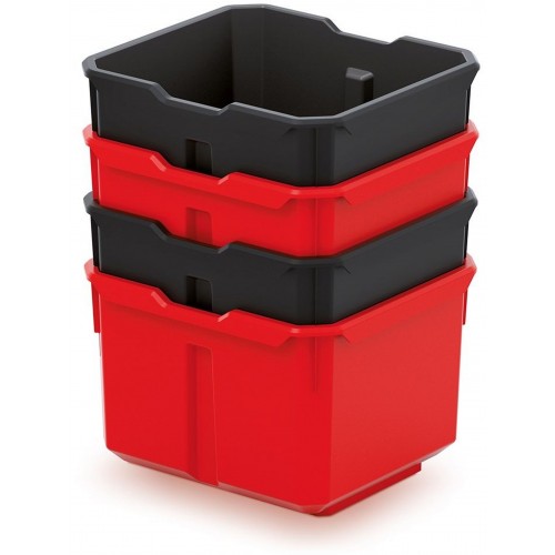 Kistenberg X BLOCK BOX Set mit Werkstattbehältern, 15,7x14x21cm, 4 Stück KXBS1614