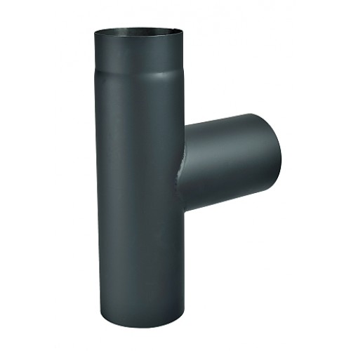 Rauchrohr T-Stück 150 mm x 1,5 schwarz Rauchrohr T-Stück 150 mm x 1,5 schwarz