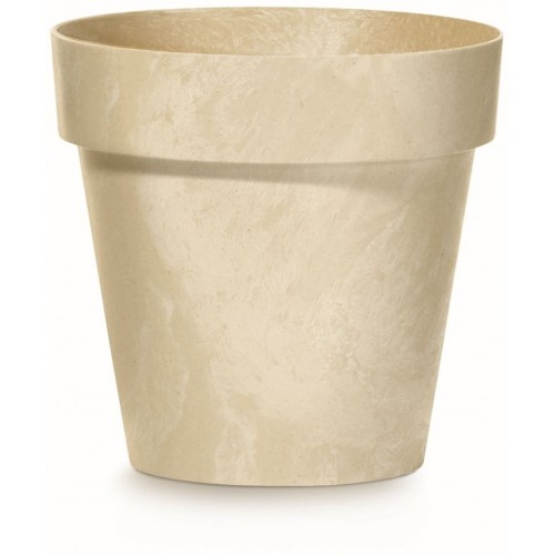 Prosperplast CUBE BETON EFFECT Blumentopf 20cm, 3,5l, Creme DCUB200E