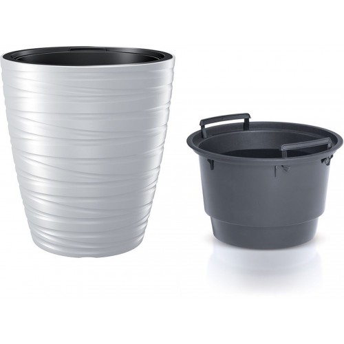 Prosperplast MAZE Blumentopf 29,6cm, weiß DBMZ300