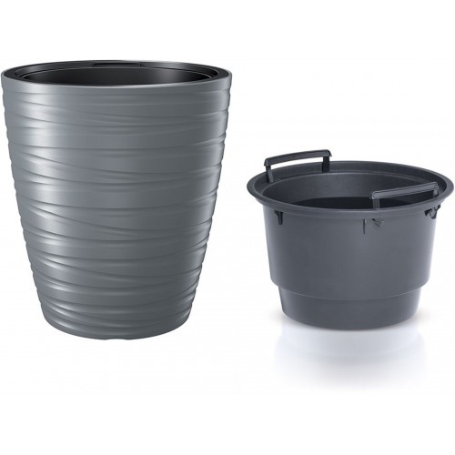 Prosperplast MAZE Blumentopf 47,5 cm, grau DBMZ400