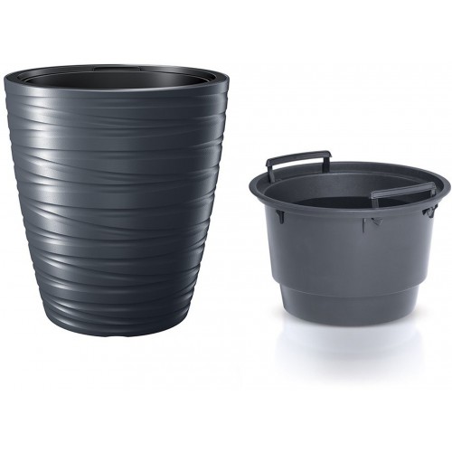 Prosperplast MAZE Blumentopf 29,6cm, anthrazit DBMZ300