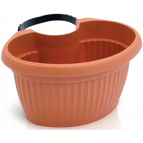 Prosperplast TERRA Blumentopf zum Aufhängen, Regenrohr, 15,8cm, 2 l terracotta DTRY20