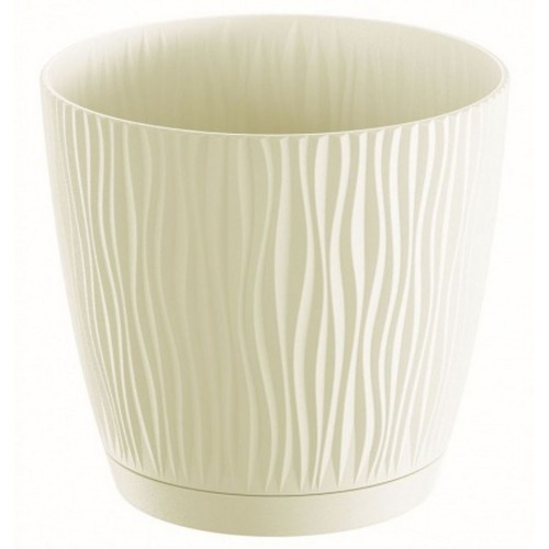 Prosperplast SANDY P Blumentopf mit Untersetzer 14,9 cm, creme DSY150P-CY728 Prosperplast SANDY P Blumentopf mit Untersetzer 14,9 cm, creme DSY150P-CY728