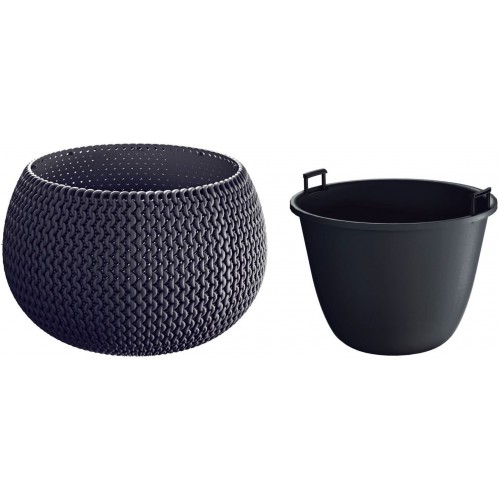 Prosperplast SPLOFY Bowl Blumentopf 23,9cm, 2,3l, anthrazit DKSP240