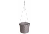 Prosperplast RATO ROUND WS Hängeblumentopf Hängeampel 25,6cm, 8,9l, mocca DRTW260S-7529U