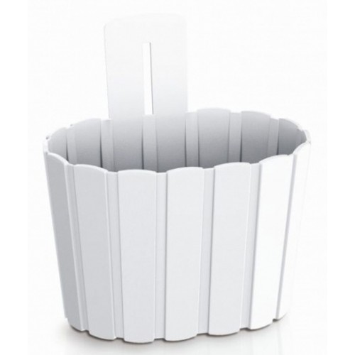 PROSPERPLAST BOARDEE WALL Blumentopf 19,4 cm, weiß DDES200-S449