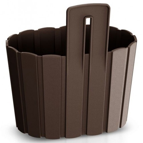 PROSPERPLAST BOARDEE WALL Blumentopf 19,4 cm, braun DDES200-R222